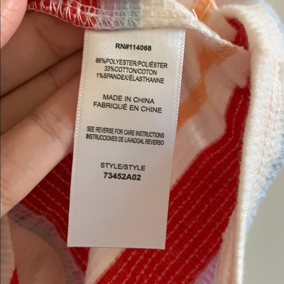 Ten Sixty Sherman Button Front Tie Tank Red Large - Picture 11 of 12